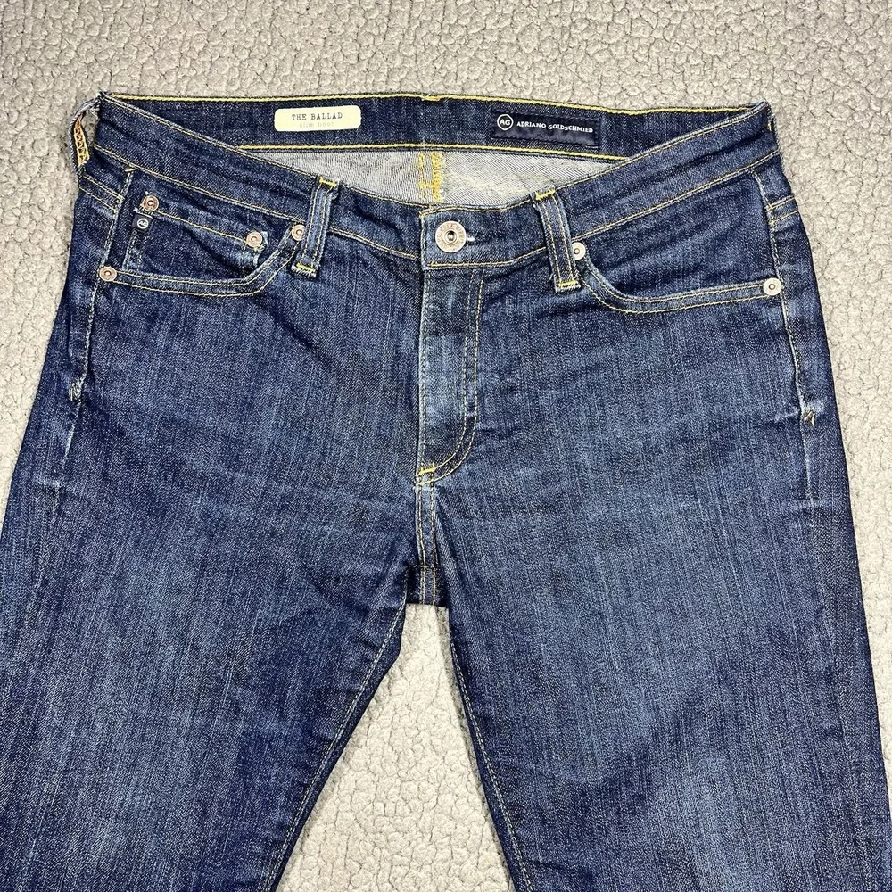 Adriano Goldschmied AG The Ballad Slim Boot Denim Jeans Dark Wash Womens 29R - Picture 2 of 11